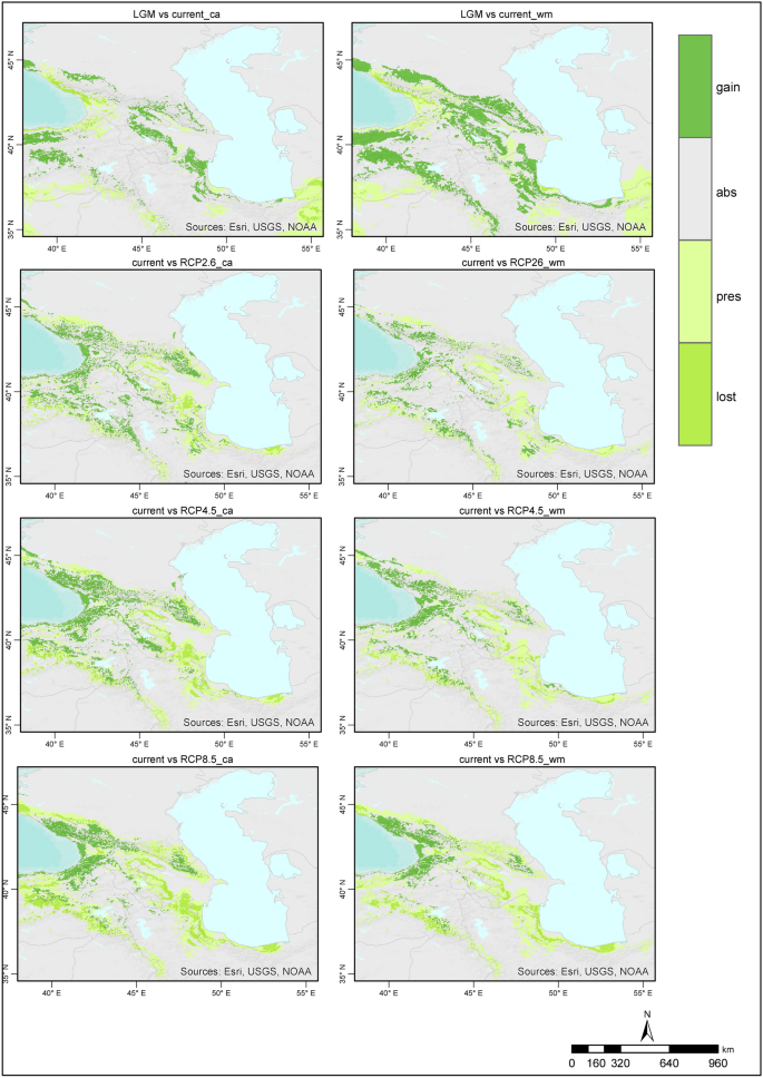 Effect of climate change on the habitat suitability of the relict