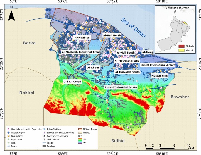 Al-Seeb地區地理圖