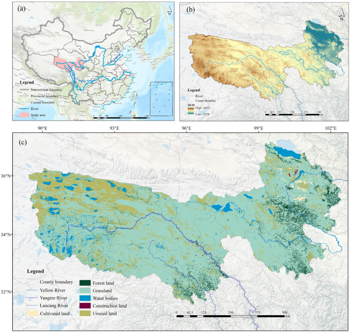 Spatiotemporal evolution of land use and habitat quality in the Three-River source region – Nature