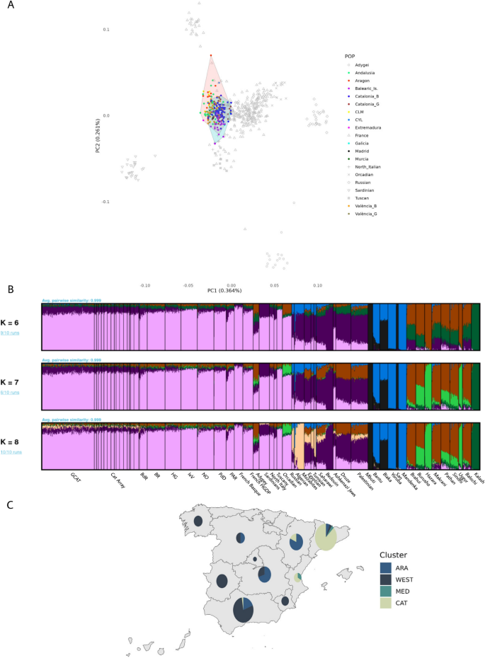 Inferring past demography and genetic adaptation in Spain using the ...