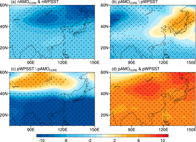 Fig. 8: Composite of the geopotential height anomalies.