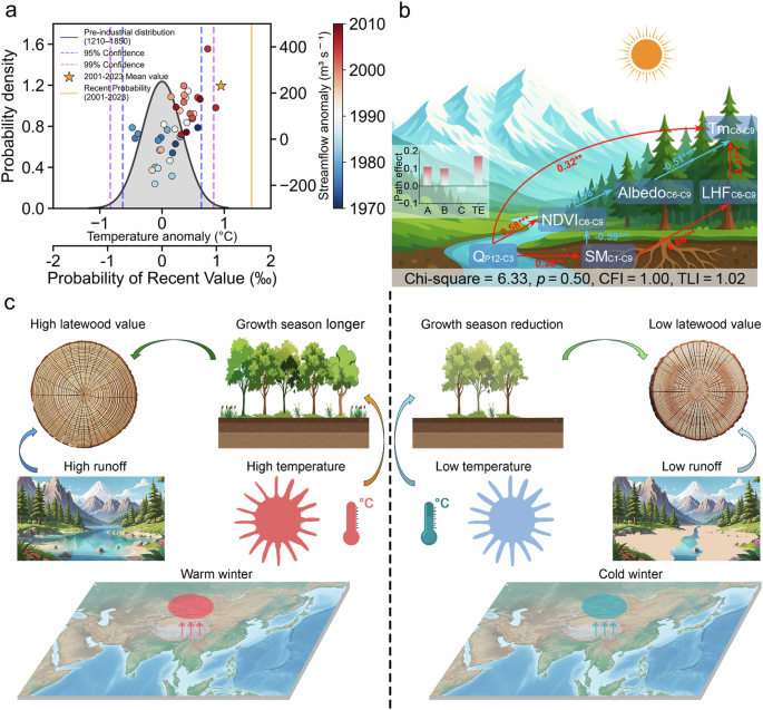Fig. 4: Temperature–streamflow relationships.