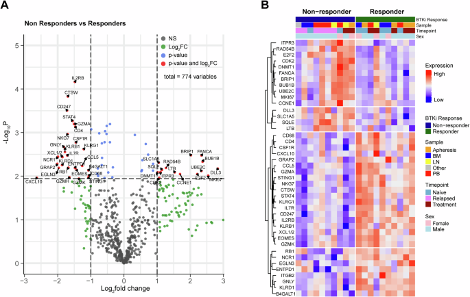 Fig. 2: Gene expression profiling (GEP) and differential gene and pathway analysis of MCL samples.