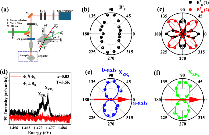 Fig. 5: Linear polarization-dependent Raman and PL results for x = 0.03.