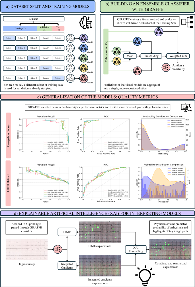 Fig. 1: Overview of the GIRAFFE framework for ECG arrhythmia classification and interpretability.