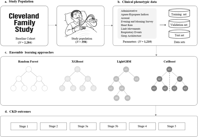 Fig. 4: Graphical representation of the proposed AI-enabled approaches for CKD screening during sleep.