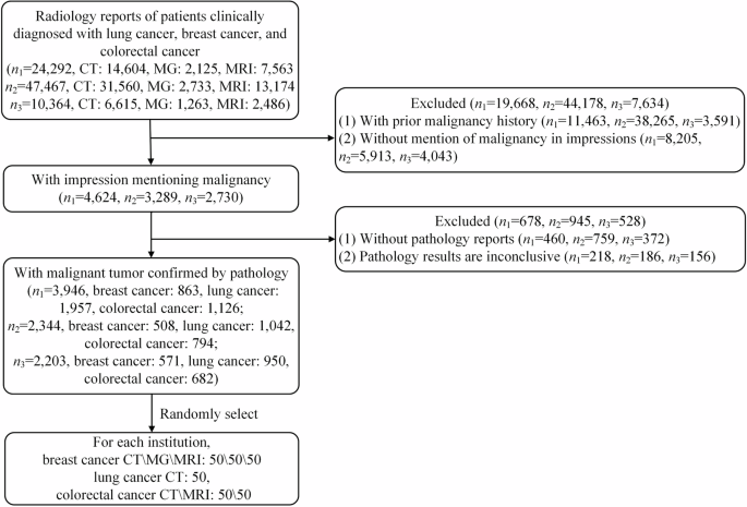 Fig. 11: Flowchart of Chinese radiology report selection.