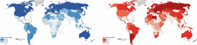 Fig. 1: Global burden of colorectal cancer: incidence and mortality.