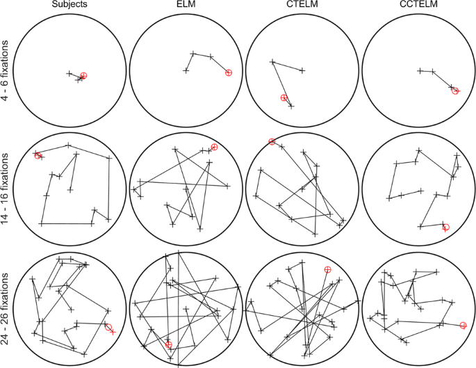 Fig. 8: Example scan path of the subjects and models.