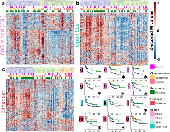 Fig. 2: Methylation patterns of genomic regions.