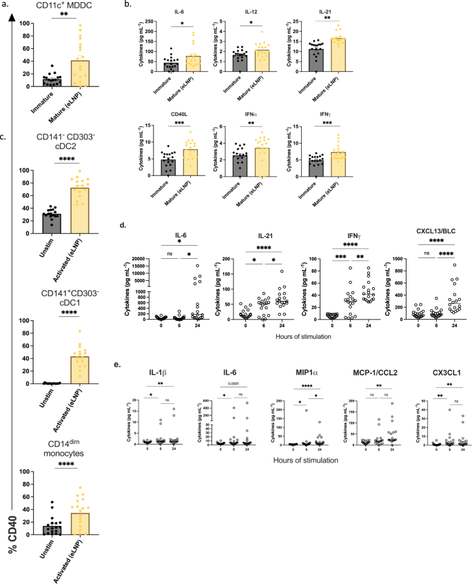 Fig. 1: eLNP treatment promotes robust innate immune response and maturation.