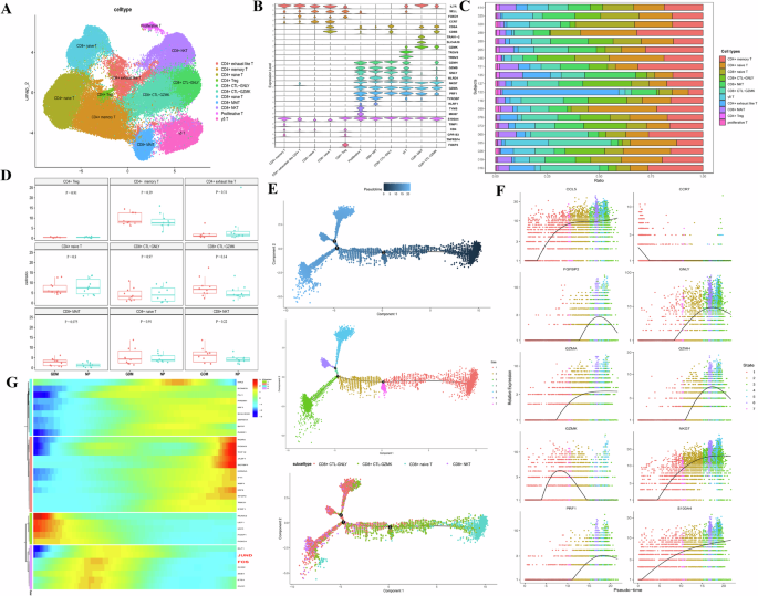 Fig. 2: Characterization of T cell subtypes in GDM and NP participants.