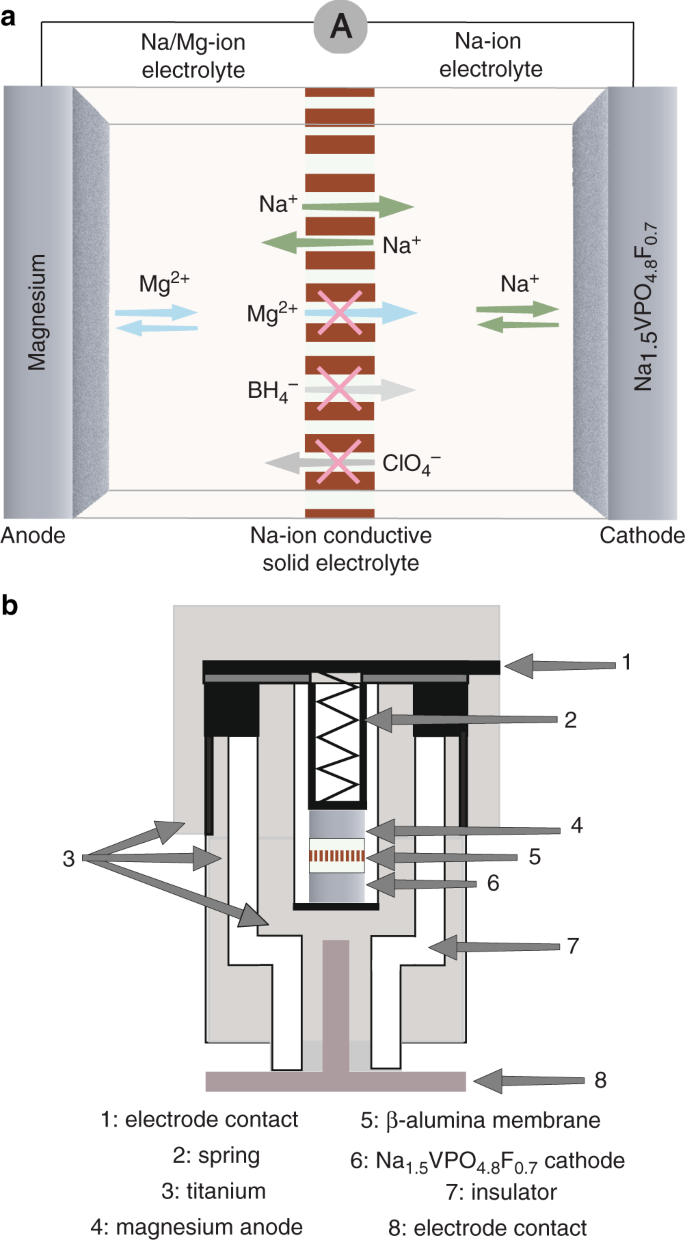 A High Voltage Concept With Sodium Ion Conducting B Alumina For Magnesium Sodium Dual Ion Batteries Communications Chemistry