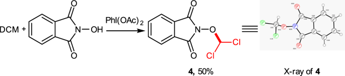 Fig. 2: Reaction of DCM with NHPI.