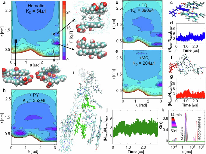 Fig. 5: Dimerization and agglomeration of hematin.