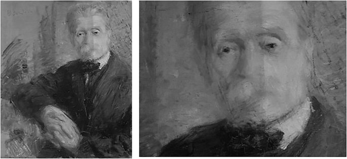 Fig. 18: IR imaging of “Ritratto d’uomo” by Giacomo Balla.