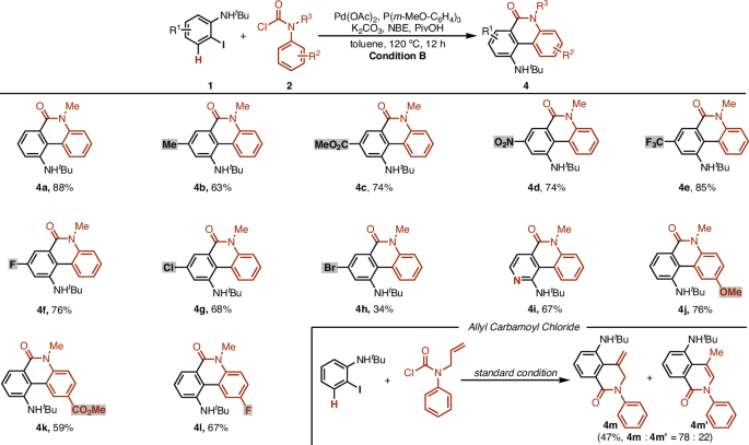 Scheme 4: Investigation scope of the substrate.