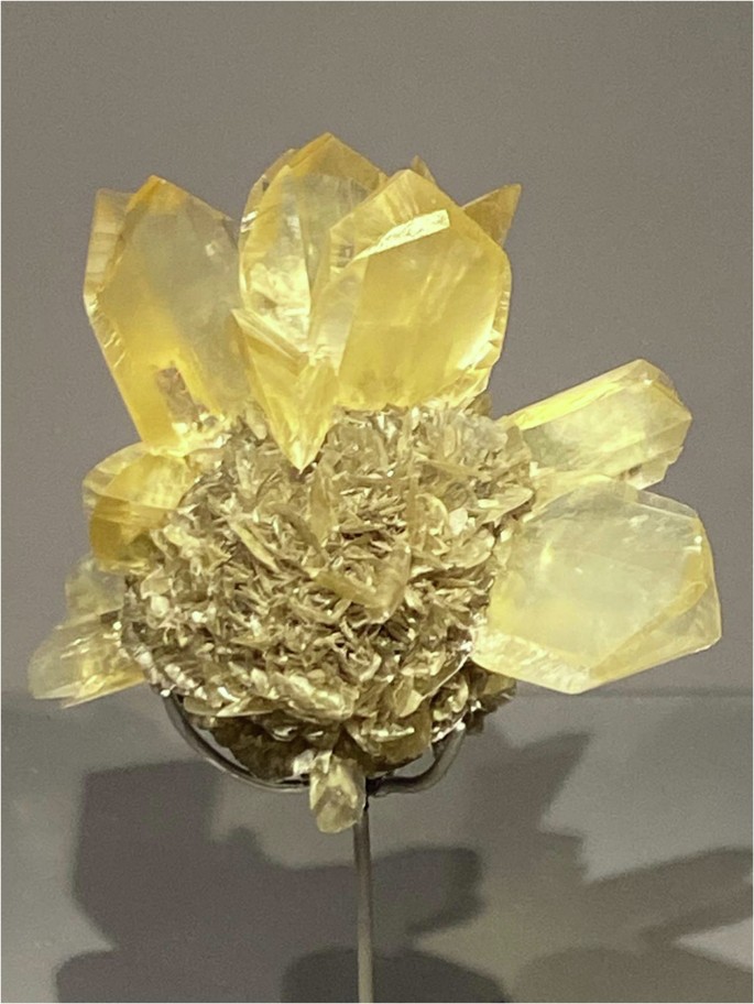 Fig. 1: Calcium sulfate spherulite found in Winnipeg, Manitoba, Canada.