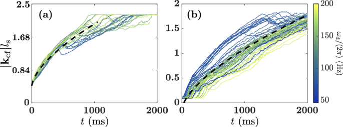 Fig. 4: Wave turbulence develops faster in a SS as compared to a SF.