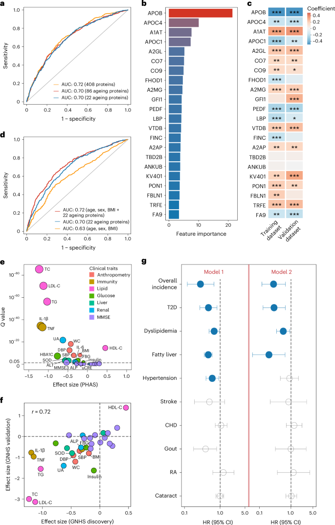 Fig. 6: Ageing-related proteins as indicators of cardiometabolic health.