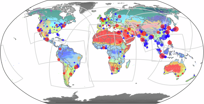 Fig. 3: Location of selected cities.
