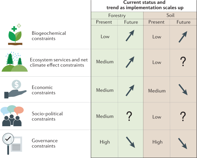 Constraints And Enablers For Increasing Carbon Storage In The Terrestrial Biosphere Nature Reviews Earth Environment