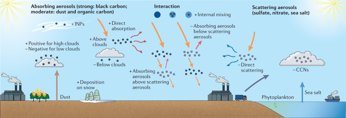 Scattering and absorbing aerosols in the climate system | Nature Reviews  Earth & Environment