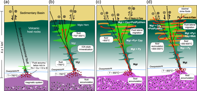 Fig. 4: Schematic model for the Candelaria IOCG district.