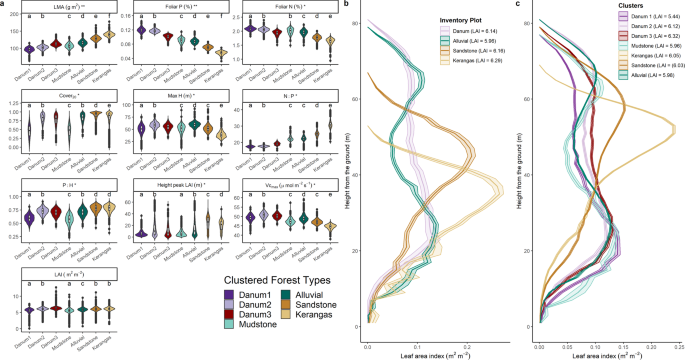 Fig. 3: Canopy trait and structural attribute distributions.
