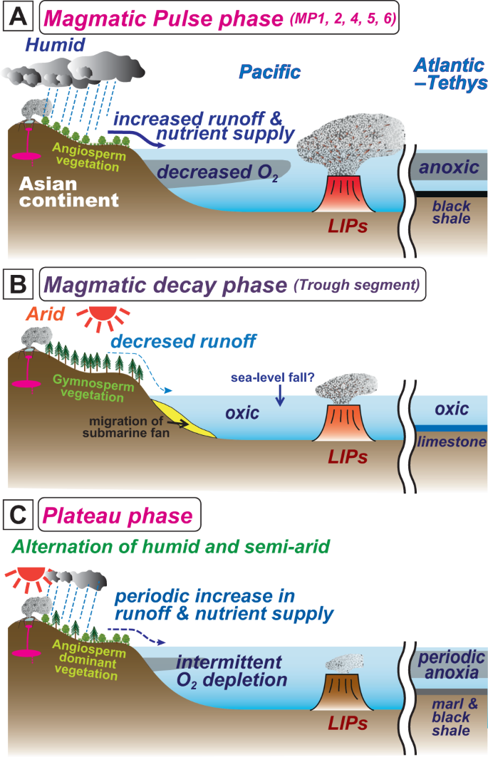 Large igneous province activity drives oceanic anoxic event 2 