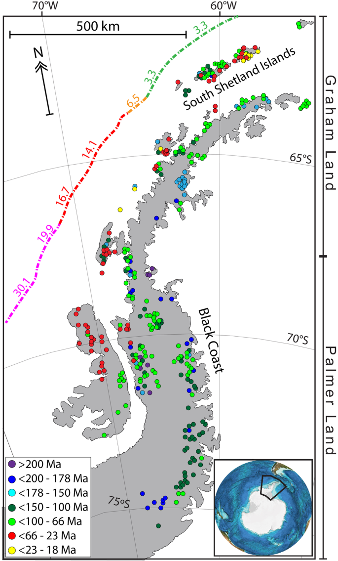 A temporal control on the isotopic compositions of the Antarctic 