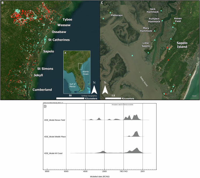 Fig. 1: Regional maps of the Georgia coast.