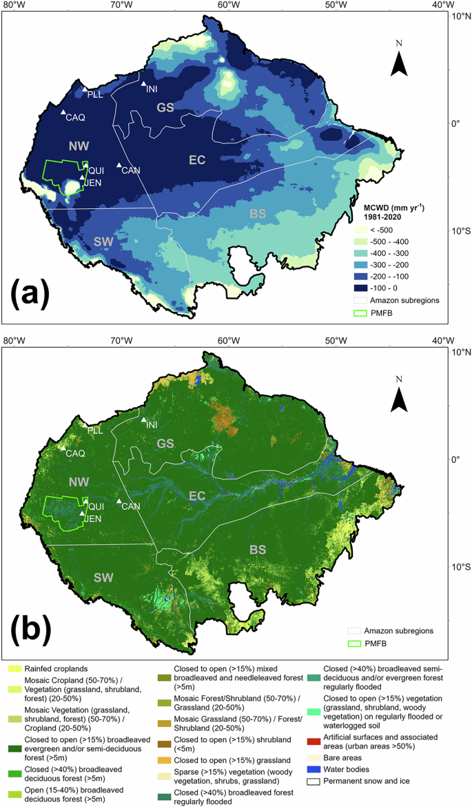 Fig. 1: Study sites in the Amazon Basin.
