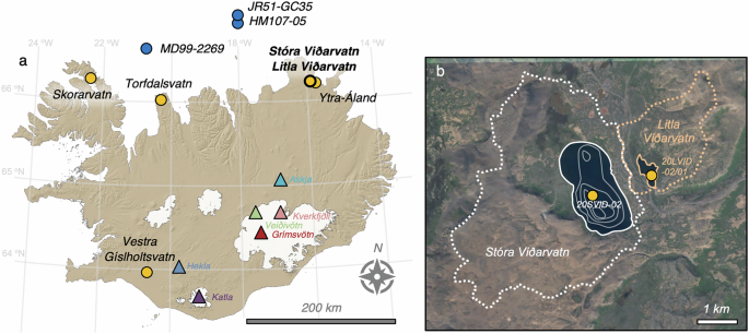 Fig. 1: Overview map of Iceland.