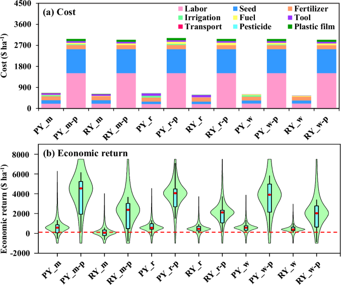 Fig. 3: Cost-benefit analysis of staple grain crops versus potato cultivation.