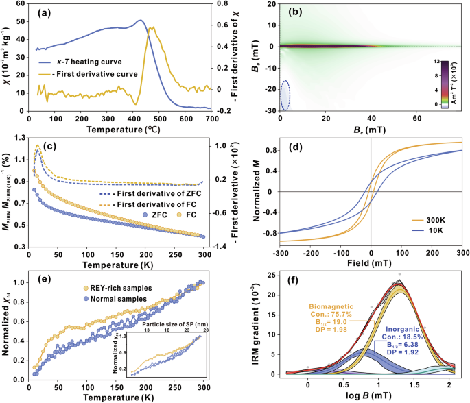 Fig. 3: Magnetic properties of REY-rich samples.