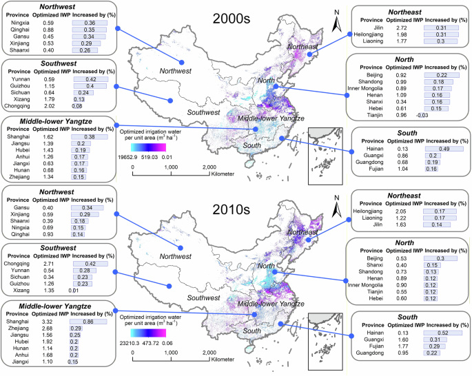 Fig. 4: IWP before and after optimization in historical scenarios.