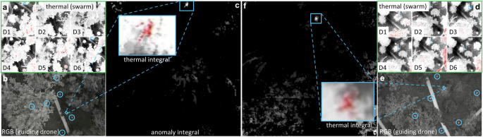Fig. 5: Detection of localized targets in dense forest and swarm deployment.