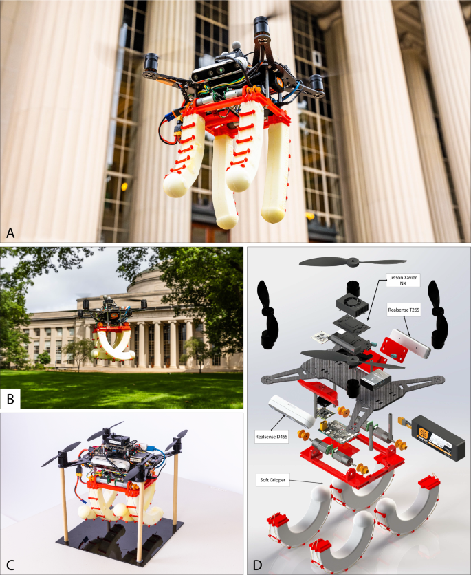 High-speed aerial grasping using a soft drone with onboard perception