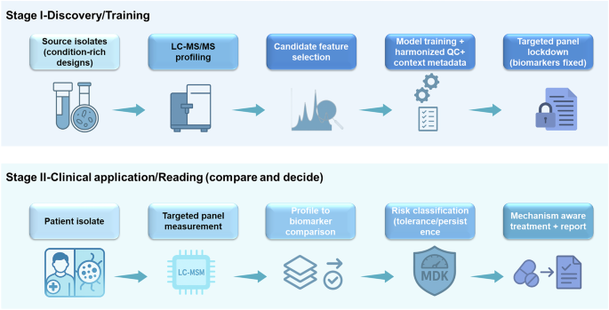 Fig. 2: Conceptual workflow of a metabolomics-guided diagnostic pipeline.