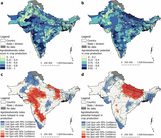 Fig. 5: ABDIS and ABDPS distributions and hotspot analysis.