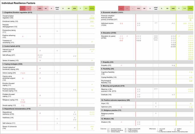 Fig. 4: Evidence ratings for individual resilience factors.
