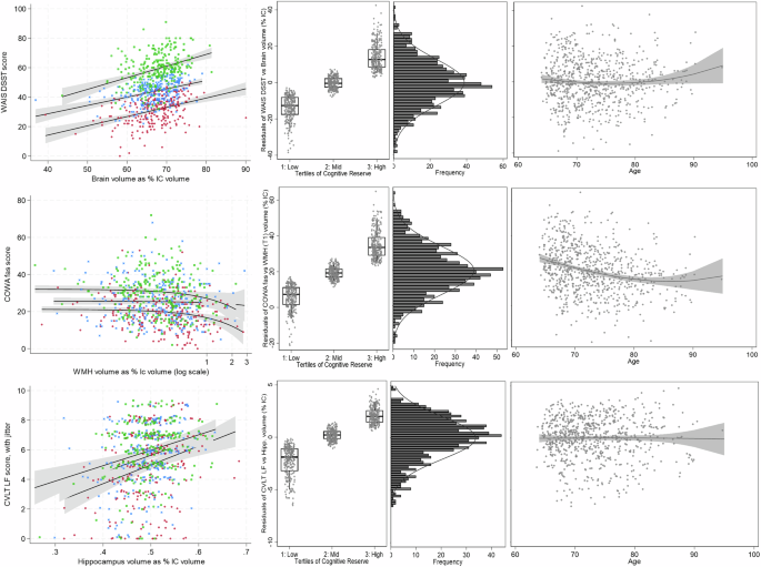 Fig. 1: Graphical representation of three metrics of cognitive reserve.