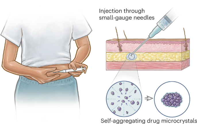 長期薬物投与を可能にする結晶懸濁液注射技術を開発(Engineers develop better way to deliver long-lasting drugs)