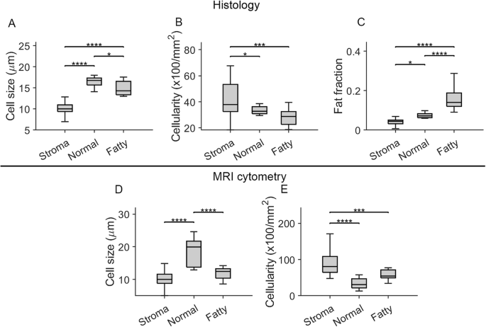 Fig. 3: Microstructural Differences Identified by MRI and Histology.