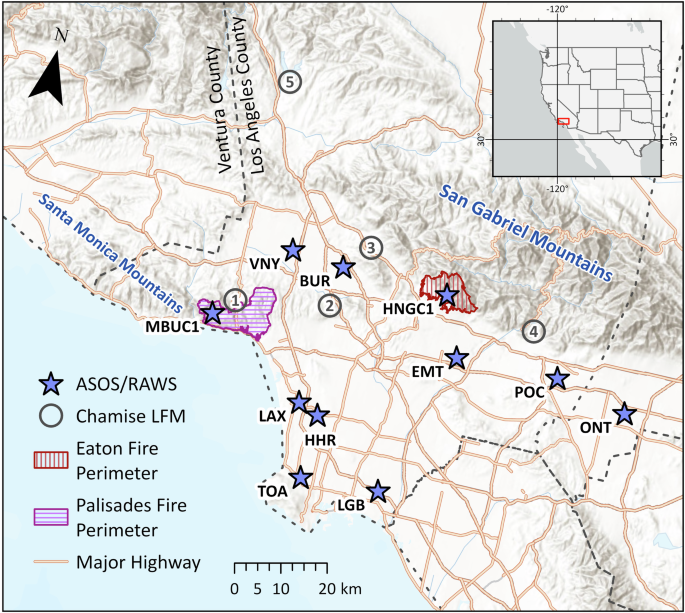 Compound atmospheric drivers of the catastrophic 2025 Los Angeles urban ...