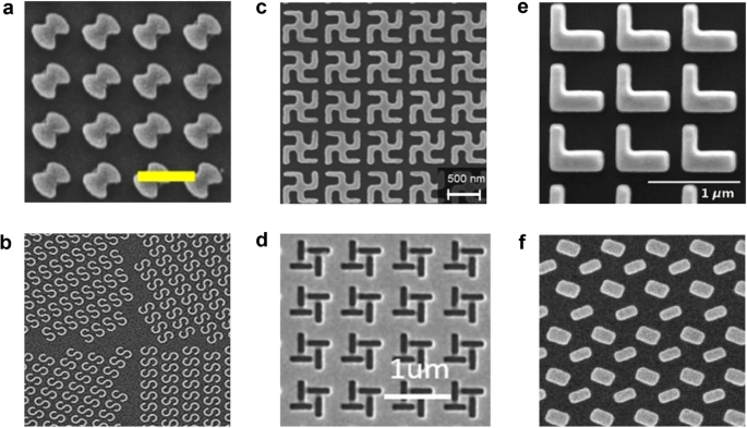 Fig. 3: Typical 2D chiral nanostructures.