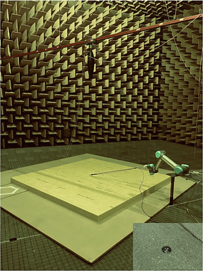 Fig. 6: Measurement setup in the anechoic chamber.