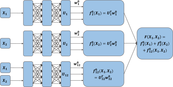 Fig. 1: Illustration of the neural additive model in Eq. (5).