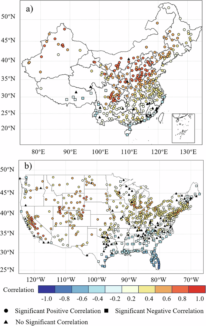 Fig. 1: Correlation between temperature and ozone concentration.